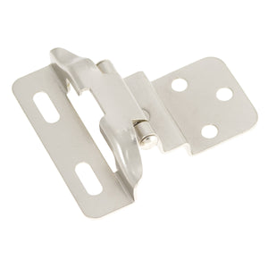 Self Closing Hinge Semi-Concealed 3/8 Inch Inset 1/4 Inch Overlay Face Frame Part Wrap Self-Close (2 Hinges/Per Pack) - Hickory Hardware