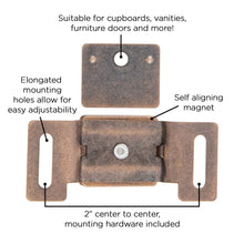 Load image into Gallery viewer, Door Catch Hardware 2 Inch Center to Center in Statuary Bronze - Hickory Hardware