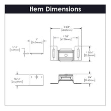 Load image into Gallery viewer, Door Catch Hardware 2 Inch Center to Center in Statuary Bronze - Hickory Hardware