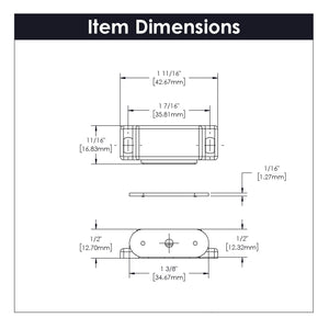 Strong Magnetic Door Catch 1-7/16 Inch Center to Center - Hickory Hardware