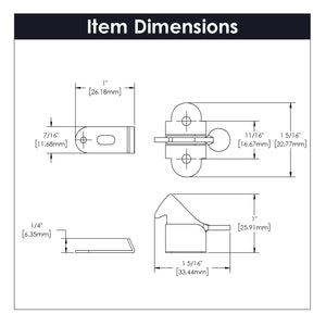 Closet Door Catch 11/16 Inch Center to Center in Statuary Bronze - Hickory Hardware