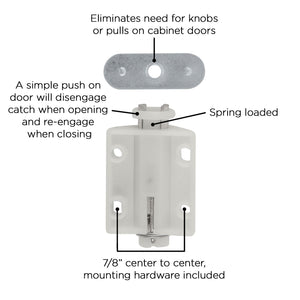 Catch 7/8 Inch Center to Center - Hickory Hardware