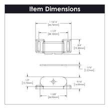 Load image into Gallery viewer, Magnetic Catch 1-1/2 Inch Center to Center in Statuary Bronze - Hickory Hardware