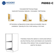 Load image into Gallery viewer, Concealed Hinges Variable Overlay/Inset Frameless Easy On in Cadmium- Hickory Hardware