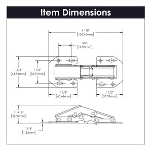 Concealed Hinges Variable Overlay/Inset Frameless Easy On in Cadmium- Hickory Hardware