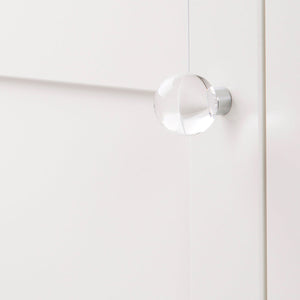 Clear Knob 1-1/4 Inch Diameter in Lucite - Crystal Palace Collection