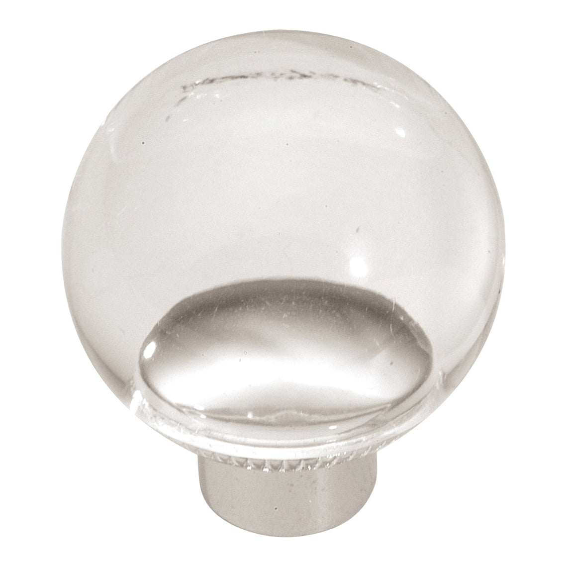 Clear Knob 1-1/4 Inch Diameter in Lucite - Crystal Palace Collection