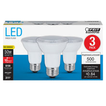 Load image into Gallery viewer, PAR20 LED Light Bulbs, 7 Watts, Non-Dimmable, E26, 500 Lumens 3 Pack