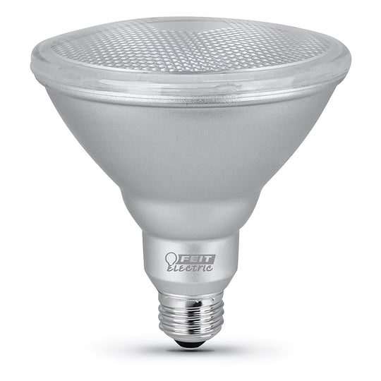 PAR38 LED Light Bulb, 15.5 Watts, E26, Silver Finish, Dimmable, 1400 Lumens, 5000K