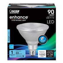 Load image into Gallery viewer, PAR38 LED Light Bulb, 15.5 Watts, E26, Silver Finish, Dimmable, 1400 Lumens, 5000K