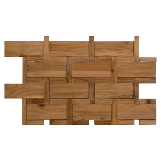 15" x 10" x 0.59 mm Stereo Puzzle Wood Mosaic Tile (10.17 sq.ft/ctn)
