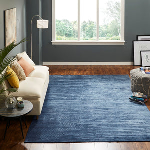 Renzo Lapis Blue 7 ft. 6 in. x 9 ft. 6 in. Area Rug