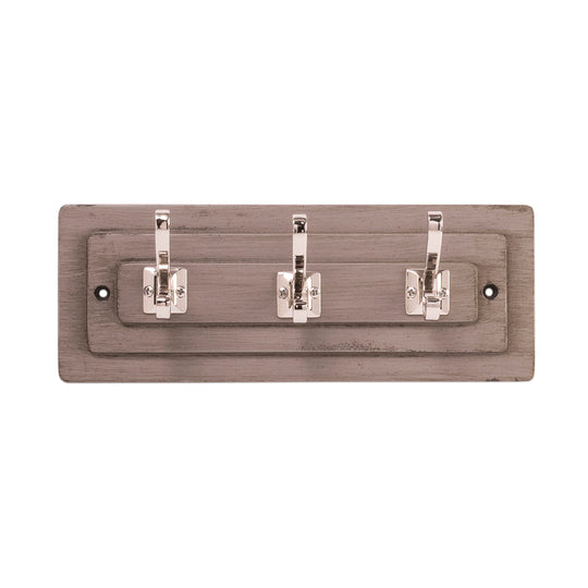 Hickory Hardware - Catania - 3 Double Prong Hook Rail 12 Inch Long