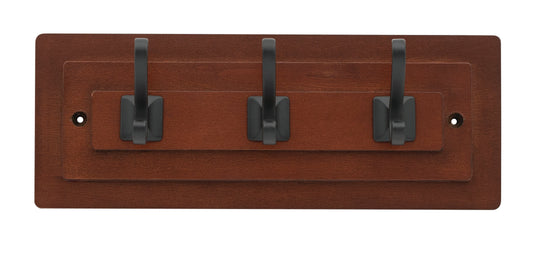 Hickory Hardware - Catania - 3 Double Prong Hook Rail 12 Inch Long