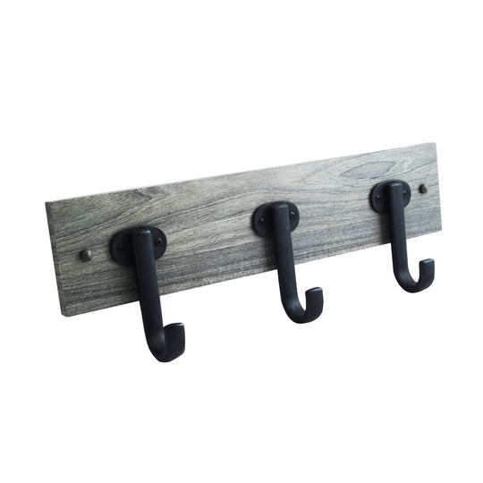 Hook Rail 18 Inch Long - 3 Single Prong - Hickory Hardware