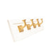 1-Pack / White with Brushed Golden Brass
