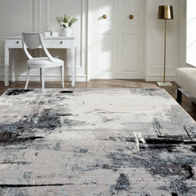 Load image into Gallery viewer, Solstice Grey Tones and White 7 ft. 9 in. x 9 ft. 9 in. Area Rug