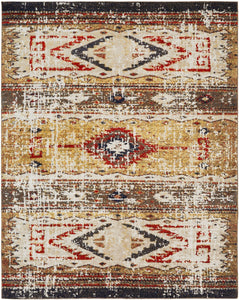 Solstice Santa Fe Sands Multi-Colored 7 ft. 9 in. x 9 ft. 9 in. Area Rug