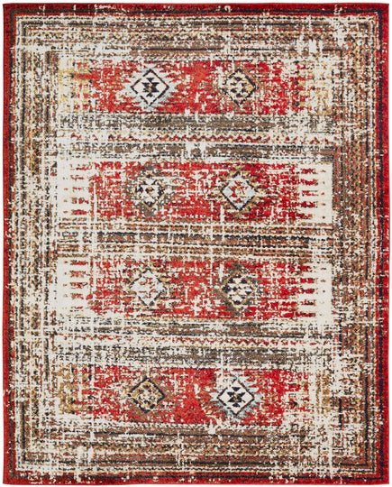 Solstice Canyon Red 5 ft. 3 in. x 7 ft. 6 in. Area Rug