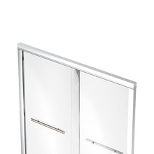 Load image into Gallery viewer, Ivanees Framed dual Sliding glass Shower Door Double Handles -56-60 Inch W x 76 Inch H Smart Adjust