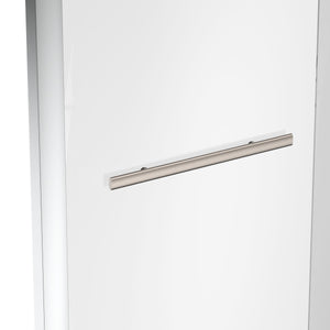 Ivanees Framed dual Sliding glass Shower Door Double Handles -56-60 Inch W x 76 Inch H Smart Adjust