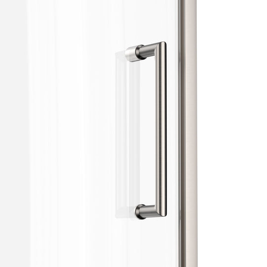 Ivanees 34 in.-36 in. Wide x 76 in. High Smart Adjust Semi-Frameless Pivot Shower Door
