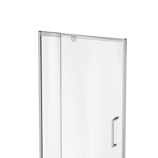 Ivanees 34 in.-36 in. Wide x 76 in. High Smart Adjust Semi-Frameless Pivot Shower Door