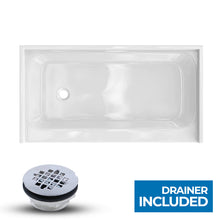 Load image into Gallery viewer, Shower Tray - Left Drain Single Threshold - Acrylic and Fiberglass - 60 X 32 X 5.5
