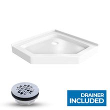 Load image into Gallery viewer, Ivanees - Neo Angle Center Drain Shower Base - Shower Pan - Double Tile Flanges - 36 X 36 X 5.5