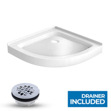 Load image into Gallery viewer, Neo Angle Round Center Drain Shower Pan - Double Tile Flanges - 36 X 36 X 5.5