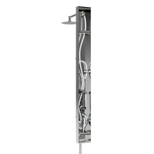 Load image into Gallery viewer, 59 In. 6 Jet Stainless Steel Shower panel System With Adjustable Round Rainfall Showerhead, Handheld Shower, Self-Cleaning &amp; Jet Massage Feature