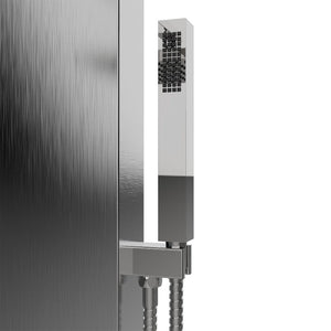 39 in. 2-Jet Stainless Steel Multi-Function Shower Panel System with Adjustable Rainfall Headshower & Handshower, Self-Cleaning & Jet Massage Feature