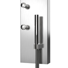 Load image into Gallery viewer, 65 in. 6-Jet Stainless Steel Shower Panel System with Fixed Round Rainfall Showerhead &amp; Handheld Shower, Self-Cleaning &amp; Jet Massage Feature