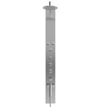 Load image into Gallery viewer, 59 In. 6 Jet Stainless Steel Shower panel System With Adjustable Round Rainfall Showerhead, Handheld Shower, Self-Cleaning &amp; Jet Massage Feature