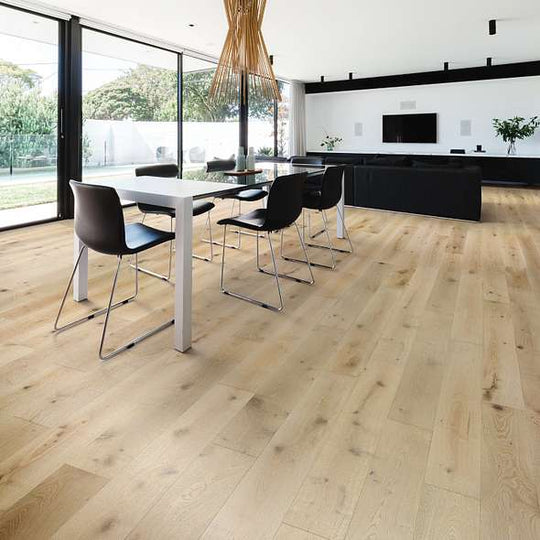Shaw Floorte Expressions SW707-01071 Poetry Engineered Brushed White Oak Hardwood Flooring 5/8" x 7.5" x 15mm Thickness (23.31 SF/CTN)