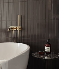 Load image into Gallery viewer, 4 x 16 in. Soho Retro Black Glossy Pressed Glazed Ceramic Wall Tile