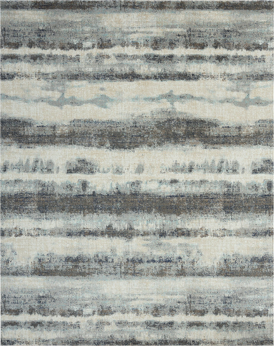 24-Seven by N Natori Shibori Blue/Grey 5 ft. 3 in. x 7 ft. 6 in. Area Rugs