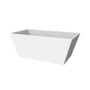 Load image into Gallery viewer, Harmony 59 In. Rectangular Acrylic Freestanding Soaking Bathtub in Glossy White Chrome-Plated Center Drain &amp; Overflow Cover