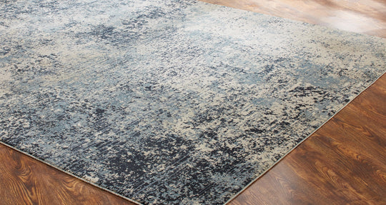 Theory Blues Greys 7 ft. 9 in. X 9 ft. 9 in. Area Rug