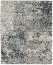 Load image into Gallery viewer, Theory Blues Greys 7 ft. 9 in. X 9 ft. 9 in. Area Rug