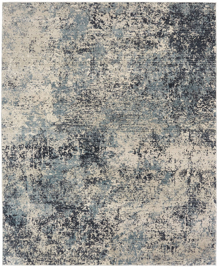 Theory Blues Greys 7 ft. 9 in. X 9 ft. 9 in. Area Rug