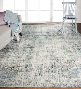 Theory Dusty Blues Greys 5 ft. 5 in. X 7 ft. 7 in. Area Rug