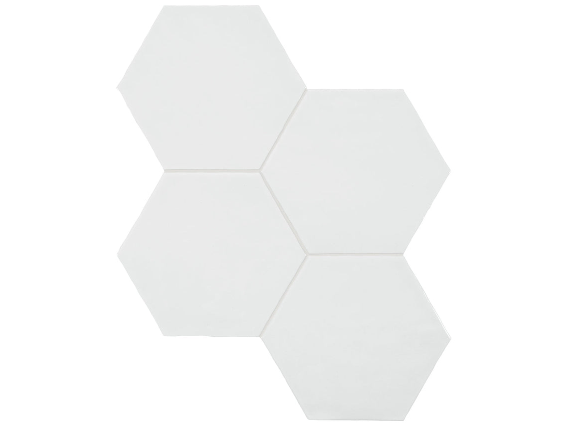 6 in Teramoda Powder Hexagon Glossy Pressed Glazed Ceramic Tile