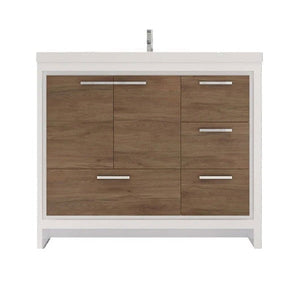 Divine Freestanding Bathroom Vanity With Acrylic Sink, Soft Closing Doors & Drawers