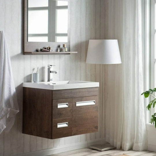 Alpha Floating / Wall Mounted Bathroom Vanity with Acrylic Sink