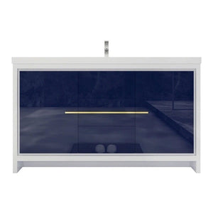 Divine Freestanding Bathroom Vanity With Acrylic Sink, Soft Closing Doors & Drawers