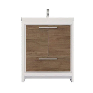 Divine Freestanding Bathroom Vanity With Acrylic Sink, Soft Closing Doors & Drawers