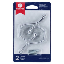 Load image into Gallery viewer, Double Coat Hooks 5/8 Inch Center to Center (2 Pack) - Hickory Hardware