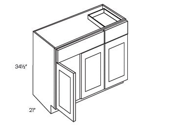 RTA Luxor Espresso - Single Door Base Vanity Cabinet | 42