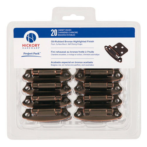 Hinge Flush Surface Face Frame Self-Close (20 Pieces Hinge) - Hickory Hardware